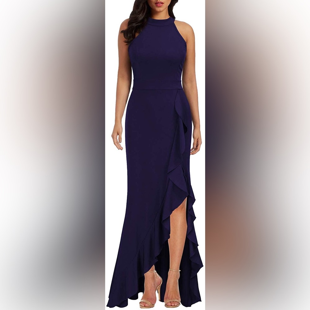Elegant Navy Maxi Dress